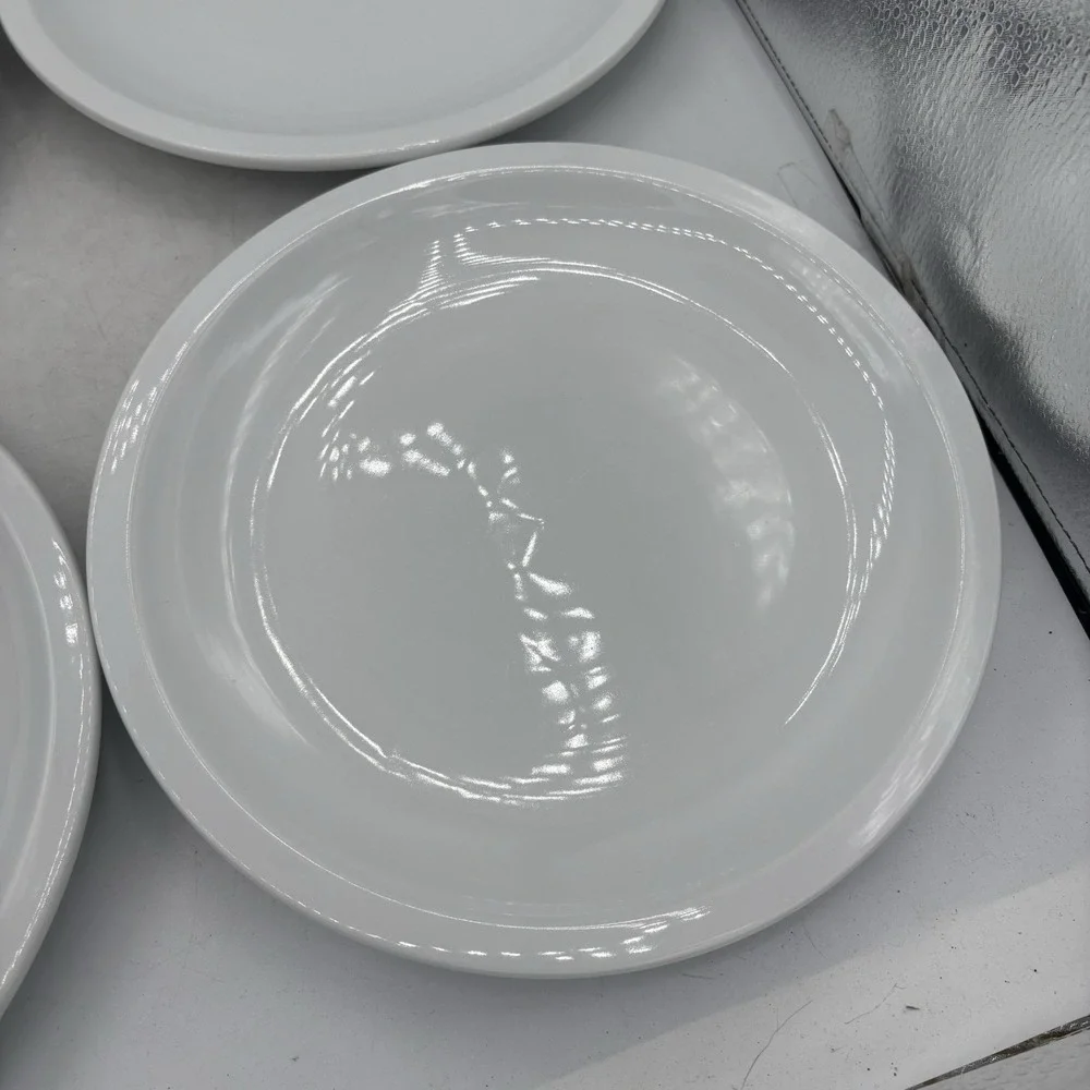 Pottery Barn Dinner Plates Suppertime White Thick Heavy 10.25